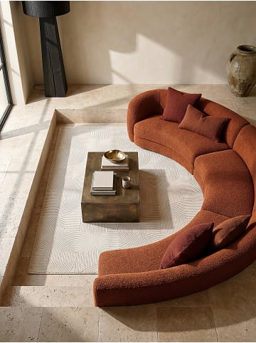 KADIMA DESIGN Kurzflorteppich Geometrisch Antirutsch pflegeleicht Wohnzimmer Flur in Creme