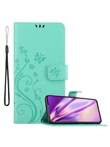 cadorabo Hülle für Samsung Galaxy A60 / M40 Blumen Design in FLORAL TÜRKIS