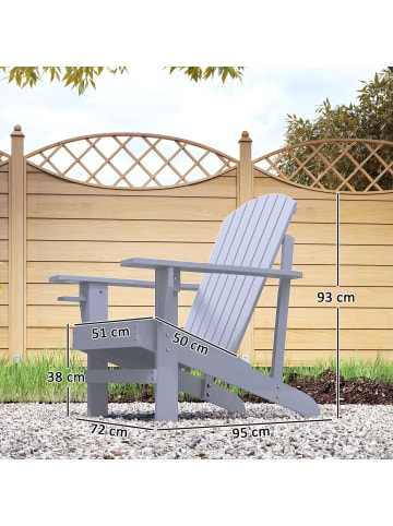 Outsunny Gartenstuhl 72B x 95T x 93H cm Grau