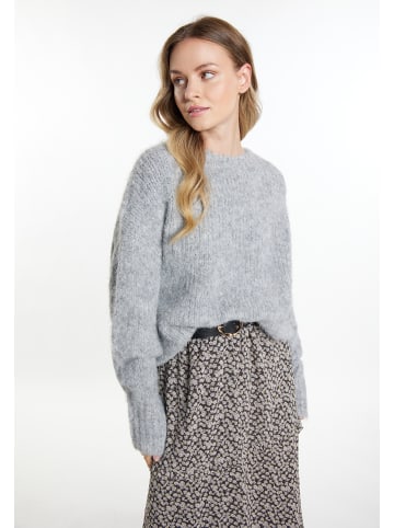 DreiMaster Damen Strickpullover in Grau Melange