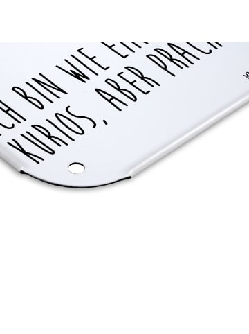 Mr. & Mrs. Panda Blechschild Mit Spruch Flamingo Classic mit Spruch in Weiß