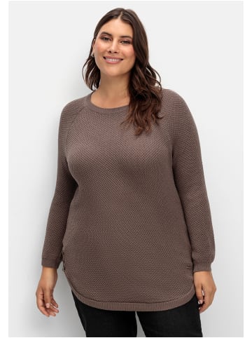 sheego Pullover in dunkeltaupe