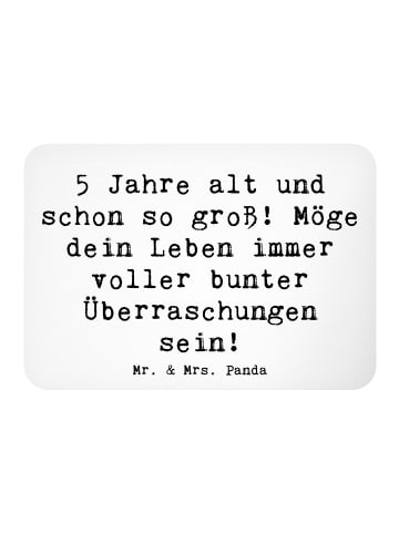 Mr. & Mrs. Panda Magnet Spruch 5. Geburtstag mit Spruch in Weiß