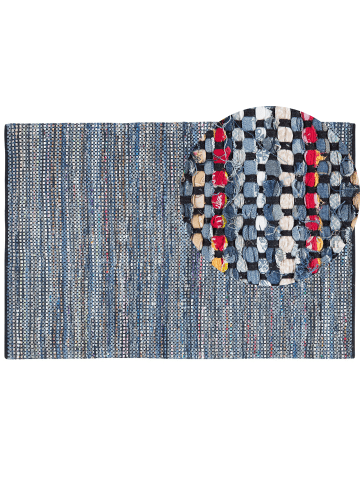 Beliani Kurzflor ALANYA in Bunt/Lila/Blau - (W) 160 x (H) 1 x (L) 230 cm