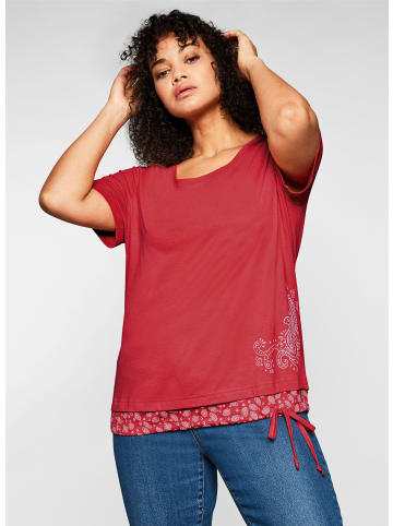 sheego T-Shirt in mohnrot