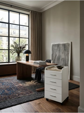 KADIMA DESIGN Rollcontainer Büro | 4 Schubladen, Mobil, Stauraum in Weiß
