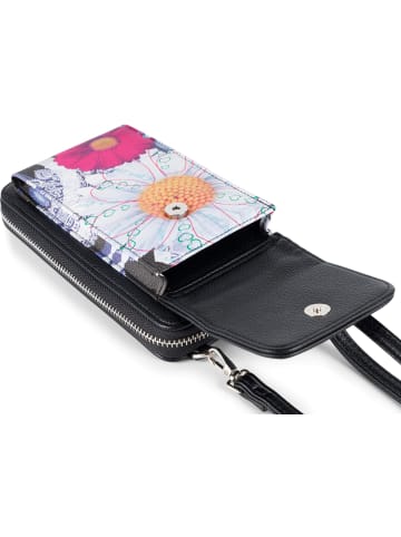 styleBREAKER Mini Umhängetasche in Schwarz-Weiß-Pink