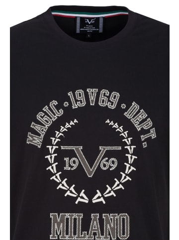 19V69 Italia by Versace Rundhalsshirt Marcello in schwarz