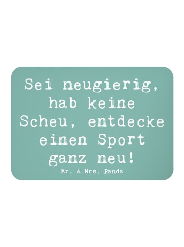 Mr. & Mrs. Panda Kühlschrankmagnet Spruch Neuer Sport mit Spruch in Meeresbrise