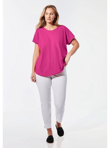 GOLDNER Lässiges Shirt mit Rundhalsausschnitt in pink