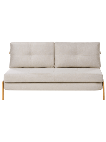 Beliani 2-Sitzer Sofa EDLAND in Beige/Braun - (W) 152 x (H) 76 x (L) 94 cm