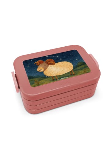 Mr. & Mrs. Panda Bento Box Sternzeichen Widder Design ohne Spruch in Rot Pastell