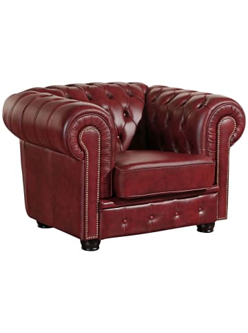 others SESSEL Kath Bezug Wischleder Buche nussbaum dunkel / rot