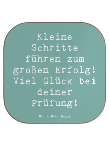 Mr. & Mrs. Panda Glasuntersetzer Spruch Prüfungen bestehen mit S... in Meeresbrise
