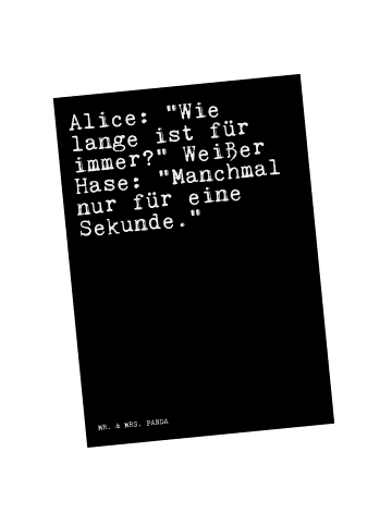 Mr. & Mrs. Panda Grußkarte AliZeichen: "Wie lange ist... mit Spruch in Schwarz
