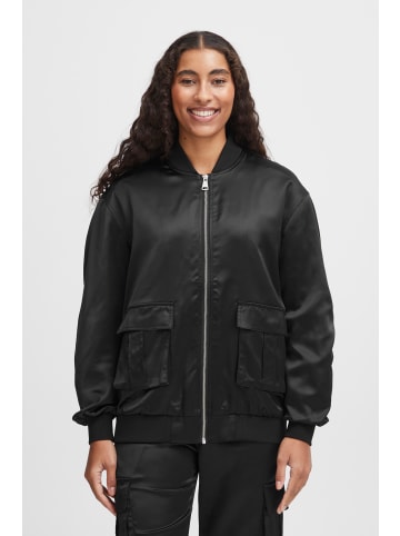 b. young BYESTO BOMBER JACKET - SATEEN Loose fit in Black