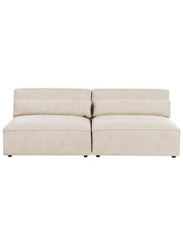 Beliani 2-Sitzer Sofa HELLNAR in Beige - (W) 204 x (H) 70 x (L) 126 cm