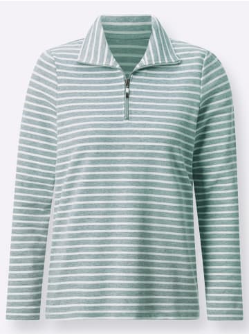 WITT WEIDEN Langarmshirt in jade-gestreift