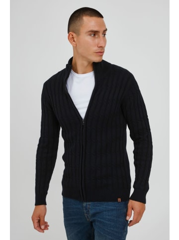 INDICODE Strickjacke IDPaulomo 35549MM Grobstrick Zip-Jacke in Schwarz