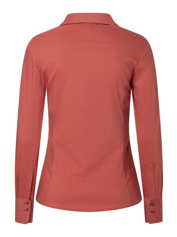 More & More taillierte Stretch-Businessbluse in samba orange