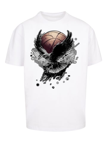 F4NT4STIC Heavy Oversize T-Shirt Basketball Adler in weiß