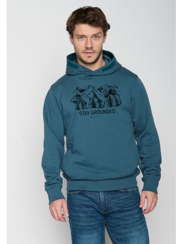 GreenBomb Hoodie Animal Stay Grounded in Blauer Stein
