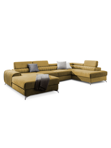 MF Design Lazy Recamiere Rechts in Braun -  (L) 202 x (B) 354 x (H) 92 cm