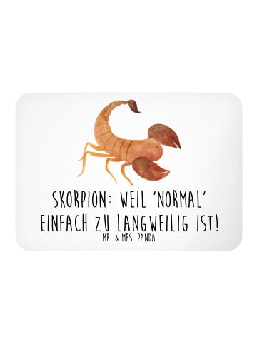 Mr. & Mrs. Panda Kühlschrankmagnet Skorpion Unikat mit Spruch in Weiß
