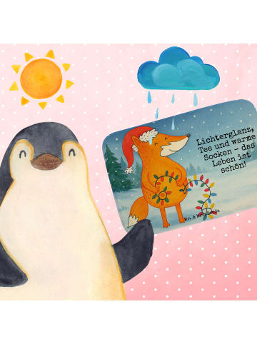 Mr. & Mrs. Panda Badezimmer Matte Fuchs Weihnachten Design mit S... in Weiß