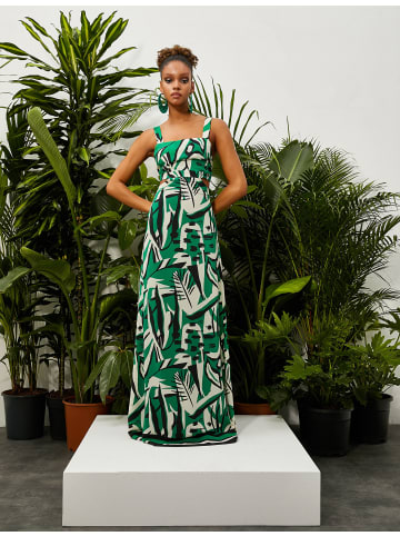 KOTON Kleid in Grün Gemustert