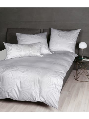 Janine Janine Interlock-Jersey-Bettwäsche Carmen S in silber platin Kreise