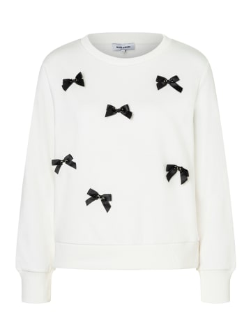 More & More süßes Sweatshirt Schleifen-Applikation in off white