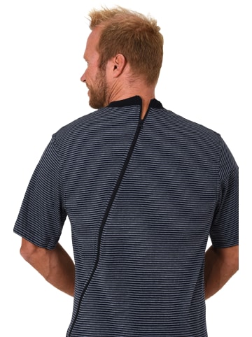 NORMANN Pflegeoverall kurzarm Reissverschluss - 37220 in Dunkelblau