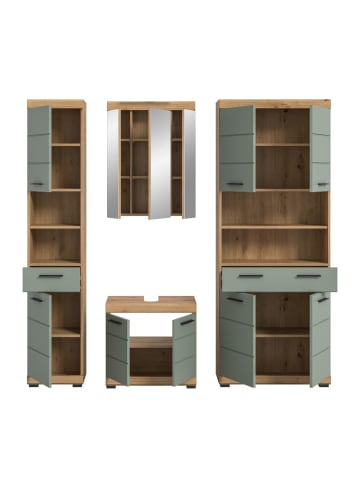 ebuy24 Badmöbelset Scout Staubgrün 186 x 34 cm