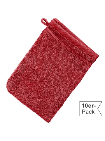 Erwin Müller Frottier Waschhandschuh 10er-Pack Heidelberg in rot