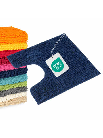 WohnDirect Badematte mit WC Ausschnitt PARIS in Dunkelblau