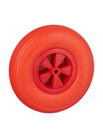 relaxdays Schubkarrenrad in Rot - 3.50-6