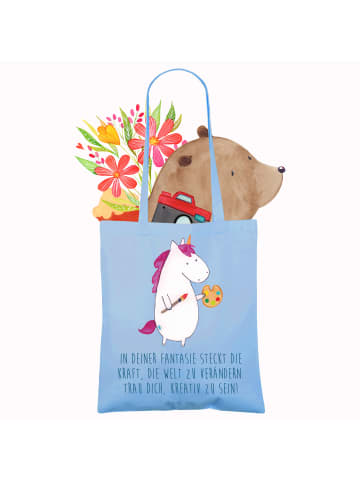 Mr. & Mrs. Panda Jutebeutel Die Freude an der Kreativität entdec... in Sky Blue