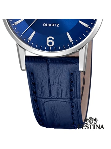 Festina Analog-Armbanduhr Festina Klassik blau klein (ca. 29mm)
