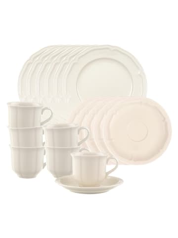 Villeroy & Boch 18-tlg. Kaffeeservice Manoir in in weiß