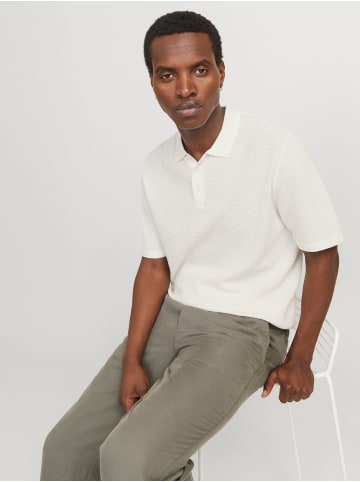 Jack & Jones Einzigartiges Knit Polo-Shirt mit Kentkragen in Weiß