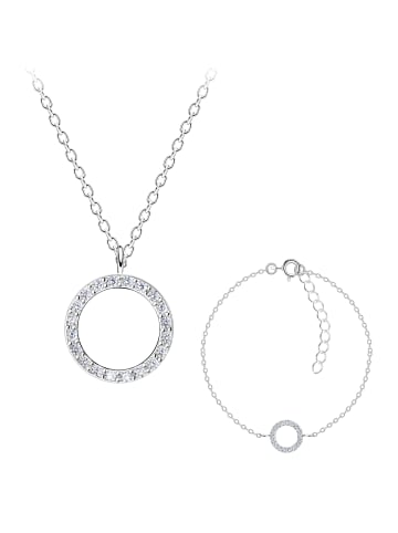 Alexander York Schmuckset Kette mit Anhänger und Armband CIRCLE Zirkonia, 3-tlg.