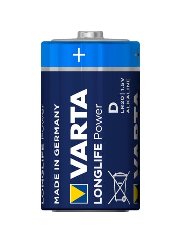 Varta Batterie Longlife Power D in Schwarz