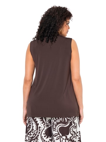 Ulla Popken Strick-Top in mahagoni