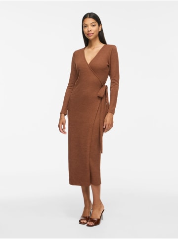 Vila Kleid mit V-Ausschnitt in Coffee Bean