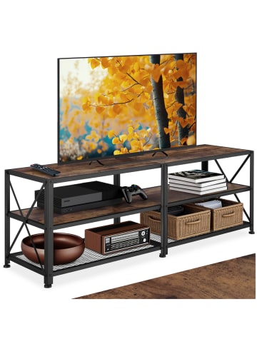 tectake TV-Schrank, 161 x 41,5 x 50,5 cm, Industrial Style, Holz und Stahl
