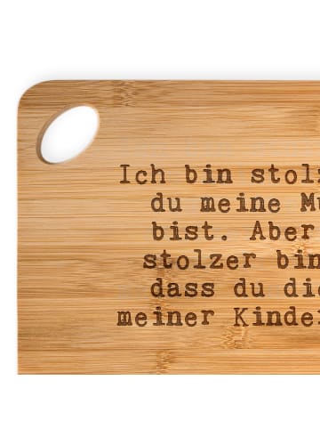 Mr. & Mrs. Panda Frühstücksbrettchen Ich bin stolz, dass... mit ... in Braun