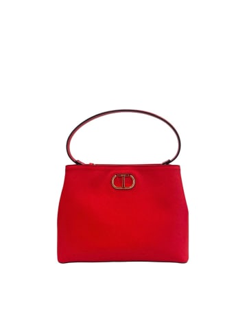 Twinset Weiß Rot PU Damen Handtasche