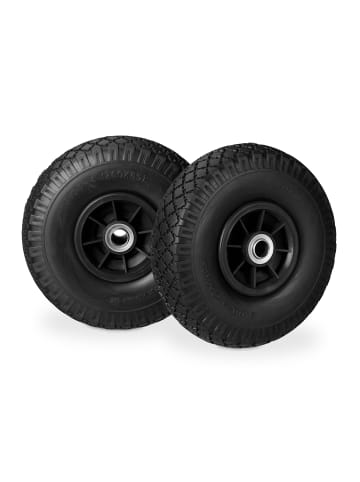 relaxdays 8x Sackkarrenrad "3.00-4" in Schwarz