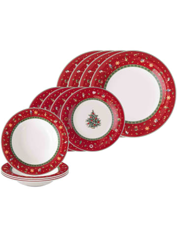 Villeroy & Boch 12er Set Tellerset Toy's Delight in rot